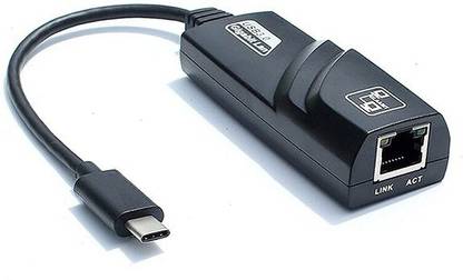 Nsinc USB Type C Cable 2 A 2.5 m USB 3.1 Type C to Ethernet Adapter, Type C to LAN RJ45, USB C to Ethernet Adapter Compatible with USB-C Laptops PC,