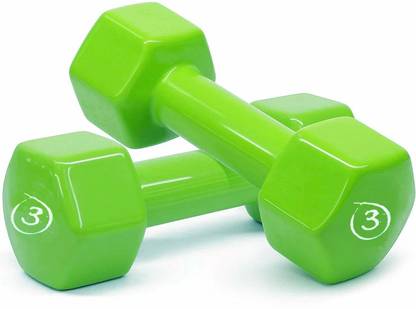 Tuff Vinyl Dumbbells 3Kg 1 Pair Fixed Weight Dumbbell