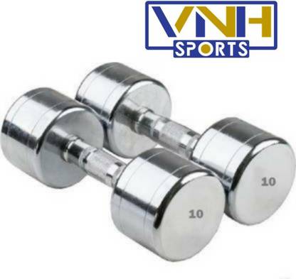 vnh Pair of 10Kg(10Kg X 2) Steel Fixed Weight Dumbbell