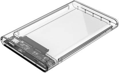 Nsinc 2.5Inch SATA Type-C Transparent Hard Drive EnclosureUSB 3.0 2.5 inch SATA Hard Drive Enclosure, USB3.0 to SATA Portable Clear Hard Disk Case for 2.5 inch SATA HDD SSD below 9.5mm Thickness, Support UASP SATA III, Max 4TB, Tool-Free Design 2.5 inch HDD Enclosure