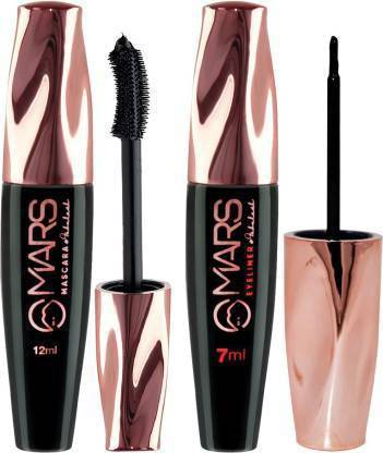 MARS 4 In 1 Fabulash Mascara, Black, 12ml (M01) Eye gotthis Eyeliner, Black, 7ml (EL01) With Lilium Hand Cleanser 50ml 19 ml