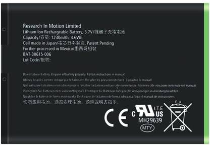 RYN Store Mobile Battery For  BlackBerry Bold JM1 9900 9930 97 90 9380 P9981 Torch 9850 9860 [1230mAh]