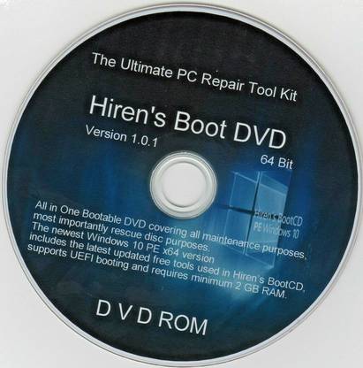 best deal Hiren's Boot Disc for Any Computer Recover Fix & Repair Windows 7 8 &10 CD/DVD LATEST 64