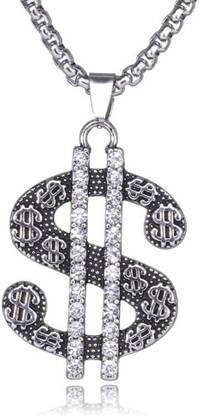 M Men Style Sterling Silver 'S' Alphabet Pendants Jewelry for Men and Women with Chain Sterling Silver Stainless Steel Pendant