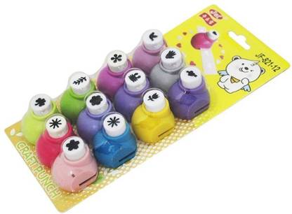YBN 12 Pcs Small Craft Punches for Art & Craft Project Attractive in Assorted Shapes Punches & Punching Machines