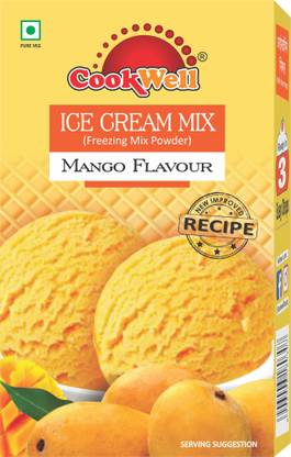 cookwell Ice Cream Mix Mango Flavour | Freezing Mix Powder 400 g
