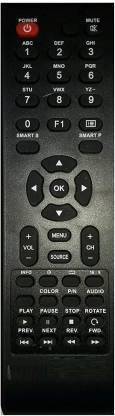 Cezo Compatible Remote Control for Uptron / A LCD LED TV (Please Match Your existing Remote with Given Image) uptron, T SERIES, AOC, Intex Led 3110 Remote Controller (Black) Uptron, Intex, T SERIES, AOC Remote Controller