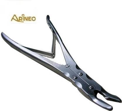 Forgesy Stille-Leur Bone Nibbler / Rongeur Forceps, Curved, Large Rounded Jaw, Double Action, 9" Tissue Forceps Tissue Forceps