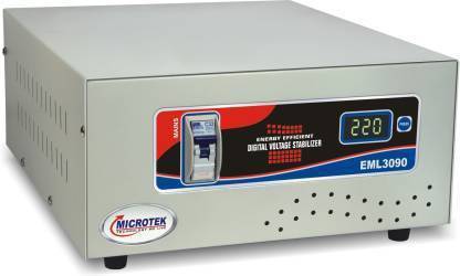 Microtek EML 3090 Voltage Stabilizer For Mainline (10 Amps) (90V ~ 300V) (Grey) VOLTAGE STABLIZER