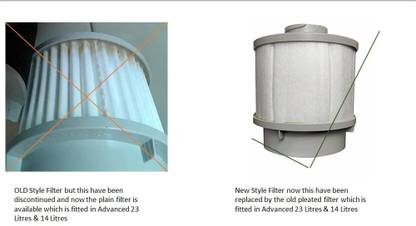 AKUA BEAT Micro Fibre Mesh Pleated Filter Compatible with Pureit Advanced 23 litres and Advanced 14 litres Solid Filter Cartridge