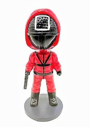 AweStuffs The Squares - Manager - Squid Game Car Decoration Bobblehead Action Figure