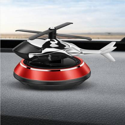 Trac Solar Powered Rotating Helicopter Aromacure Furnishing Air Freshener Fresh Aroma Perfume Car Interior Car Flavoring Decoration (Red) Car Freshener Diffuser SOLER-HELICOPTR-BIG