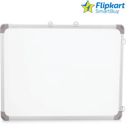 Flipkart SmartBuy Non Magnetic Kunj 2X3 ft. Whiteboard Excellent Erasibility with No Ghost-marks,Sliding Hanging Clips with Robust Aluminium Frame Finishin, High Scratch-resistance and Maximum Readability with Minimum Glare White board