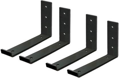 khooshi Shelf Brackets 12 Inch for Shelves, Rustic Shelf Supports, Heavy Duty Hook Iron Shelf Brackets, J Bracket, Industrial Shelf Bracket, (Wood Shelf NOT Included). (12 inch 2-Pack) ? Screws for wall 5.5 Shelf Bracket