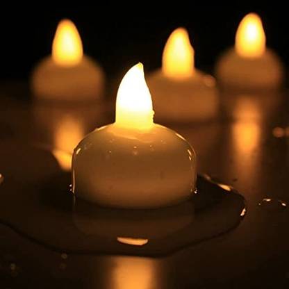 RDH LED Light Diya with Water Sensor Set of 6 | Floating Diyas | White Colour | No Electricity Needed | Artificial Diya with led Light | Best for Diwali Home Decoration | Lightning Lamp Diya मोमबत्ती