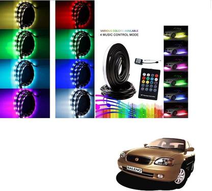AuTO ADDiCT Car Underbody Lights Underglow Atmosphere Lights IR Remote Control Multi-Color For Maruti Suzuki Baleno Car Fancy Lights