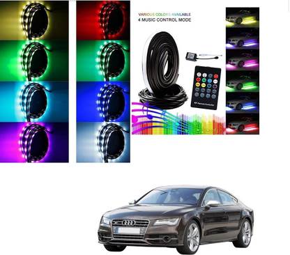 AuTO ADDiCT Car Underbody Lights Underglow Atmosphere Lights IR Remote Control Multi-Color For Audi NA Car Fancy Lights