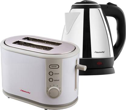 Butterfly Slice Toaster + Electric Kettle Beverage Maker