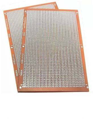 SAI ROBOTIC 15 X 10 CM PCB General Purpose Printed Circuit Board, Zero PCB Board (Pack of 2) Electronic Components Electronic Hobby Kit Educational Electronic Hobby Kit