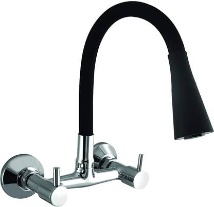 10x 9876BL Sink Mixer Tap for Kitchen Flexible Neck Dual Flow Black Hot/ Cold Facility Kitchen Mixer Faucet