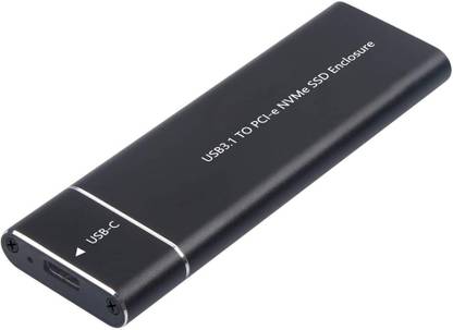 REC Trade USB 3.1 Type-C M.2 NVMe SSD Enclosure 10Gbps M Key PCI E Solid State Disk Case HDD Case with USB Cable Compatible with Laptop. 3 inch SSD External Enclosure (For Supports NVMe SSD based on PCI-E., Support M Key NVMe SSD., Black) 4 inch SSD Enclosure External