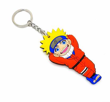 Arkanum Cute Naruto Anime Hokage Nine Tailed Fox With Hand On Head Keychain Key Chain