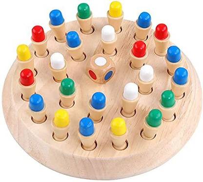 TOYSHINE Wooden Memory Match Stick Chess Game Set, Funny Block Board Game Parent-Child Interaction Toy for Boys and Girls Age 3 and Up
