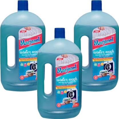 MARJANOL Winter Wear Garments Washing Liquid Detergent 3 Litre (Pack Of 3, 1 Litre Each) Citrus Liquid Detergent