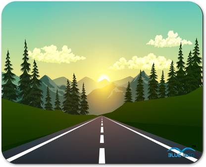 AVNAM AV99 Beautiful Road Scenery Designer Gaming, Non-Slip, Rubber Base Mousepad Non Slip Base Mousepad