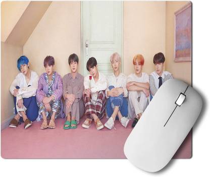 PrintingZone BTS MousePad Bts Army MousePad Bts Signature Mousepad bts logo mousepad Printed Mouse pad for(MSP-32) Non Slip Base Mousepad