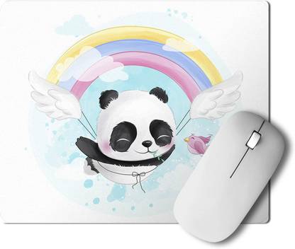 PrintingZone Panda Mousepad Cute Panda Mousepad Hungry Panda Mousepad Lazy Panda mousepad Printed Mouse Pad for Computer Laptop And Gaming (9 inch X 7.5 inch)(MSP-57) Non Slip Base Mousepad