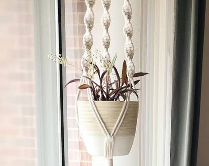 UTOPIA Macrame Plant Hanger | Hanging Plant Holder, Indoor Plant Hanger, Boho Decor, Plant Lover Gift, Housewarming Gift Plant Container Set