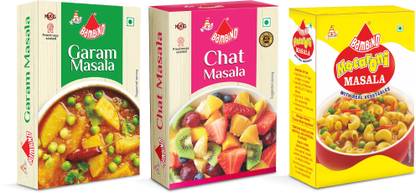 Bambino Blended Masala Combo - Pack of 3 Contains Garam Masala (1packets-40gms) , Chat Masala - (1 packets-40gms) , Macaroni Masala - (1 packets-40gms)