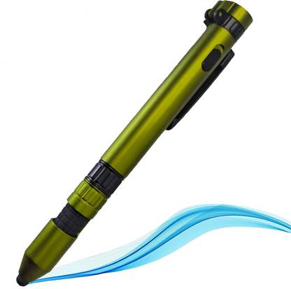 Dsquare 6 in 1 Military Pen with Compass, Torch, Tools, Phone Stand and Stylus pen for Android Mobile and Tablet Multi-function Pen