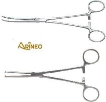 ARINEO Artery Forceps 6" Straight And Curved (Set Of 2) Hemostats Forceps Hemostats Forceps