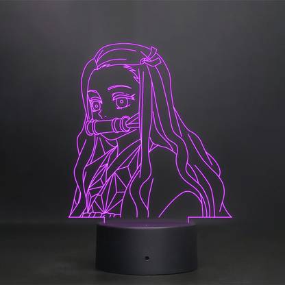 StarLaser 3D Led Night lamp Action Figure Nezuko Kamado563 Anime Home Decor Light 7 Color Changing Light with Smart Touch Sensor and USB Data Cable Table Lamp