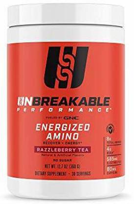 GNC Unbreakable Performance Energized Amino | Recover + Energy, No Sugar, Banned Subst