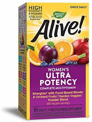 Nature's Way Alive! Women’s Ultra High Potency Complete Multivitamin, B-Vitamins, Energy Metabo