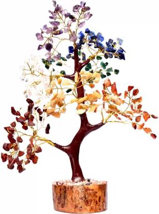 TopBru 7 Chakra Crystal Gemstone Tree of Life Healing Reiki Balancing Generator Good Luck Spiritual Gifts Bonsai Home Office Decor,gifted to best friends, cousins, school friends, office friends, bosses, family Festive occasions 300 Beads Size 10-12gifted to best friends, cousins, school friends, office friends, bosses, family at any occasions like easter, good sentiment, sympathy Hanging Ornaments Pack of 1