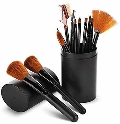 Scheibe 12 pcs Professional Luxury Makeup Brush Set- Black