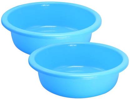 Morvi Plastic Tub 8 Heavy Quality Tub Set, 2 pc Tub 7 Ltr, Blue Color, Made In India, MRV06652 7 L Plastic Bucket