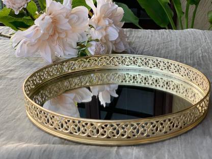 Deziworkz Filigree Mirror Tray Tray