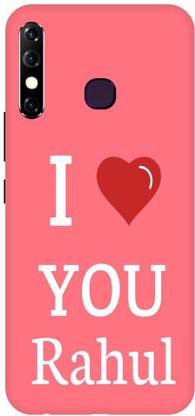 Bluvver Back Cover for Infinix Hot 8, X650C, Printed I Love U Rahul Back Cover
