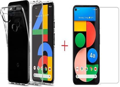 INT Back Cover for Google pixel 4a back cover transparent & tempered glass