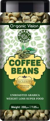 Organic Vision Unroasted Green Coffee Beans For Weight Loss Coffee Beans