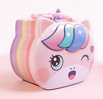 Stakipo Unicorn Wink Stylish 3D Embossed safe Coin Bank Piggy Bank for kids Coin Bank