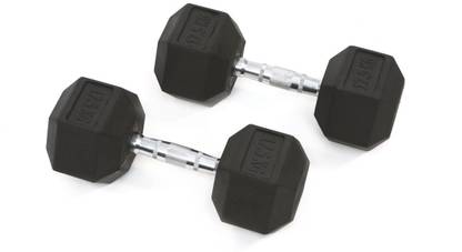 Vicky Fitness Hexa 17.5 Kg Black Dumbbell Set Fixed Weight Dumbbell