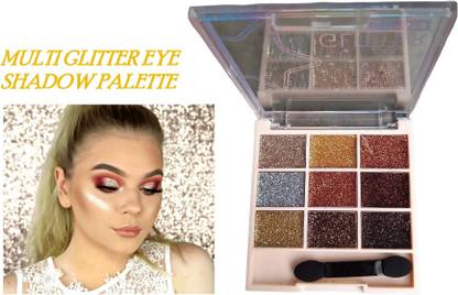 YAWI New Glitter Eye Shadow Palette Shimmer Color Makeup Kit Smooth Eyeshadow 10 g