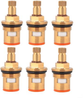 LOGGER L1001022B6 Ceramic Regular Size 1/2 Inch Spare Part for Taps Repairing/Spindle Disc Tap Inner Fitting (Pack of 6 pcs) Cartridge Faucet