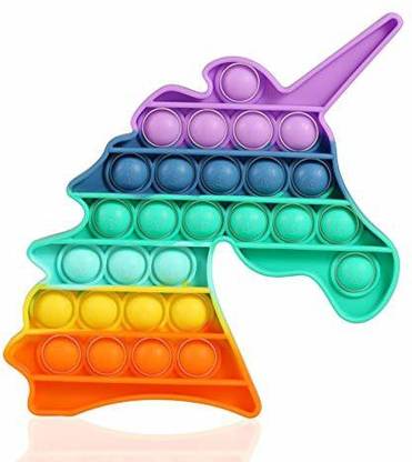 HiUnicorn Unicorn Push Bubble Poppers Games Toy Educational School Crafts Gift for Kids NA Gag Toy